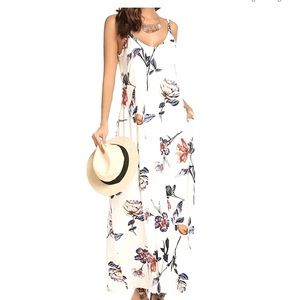 Floral Maxi Dress w/ POCKETS